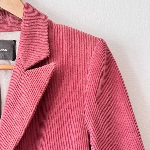 Reformation Sampson Corduroy Blazer in Rose - Picture 7 of 11
